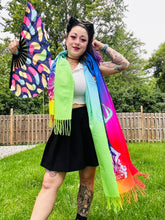 Load image into Gallery viewer, Gummy Worm Pashmina & UV Fan